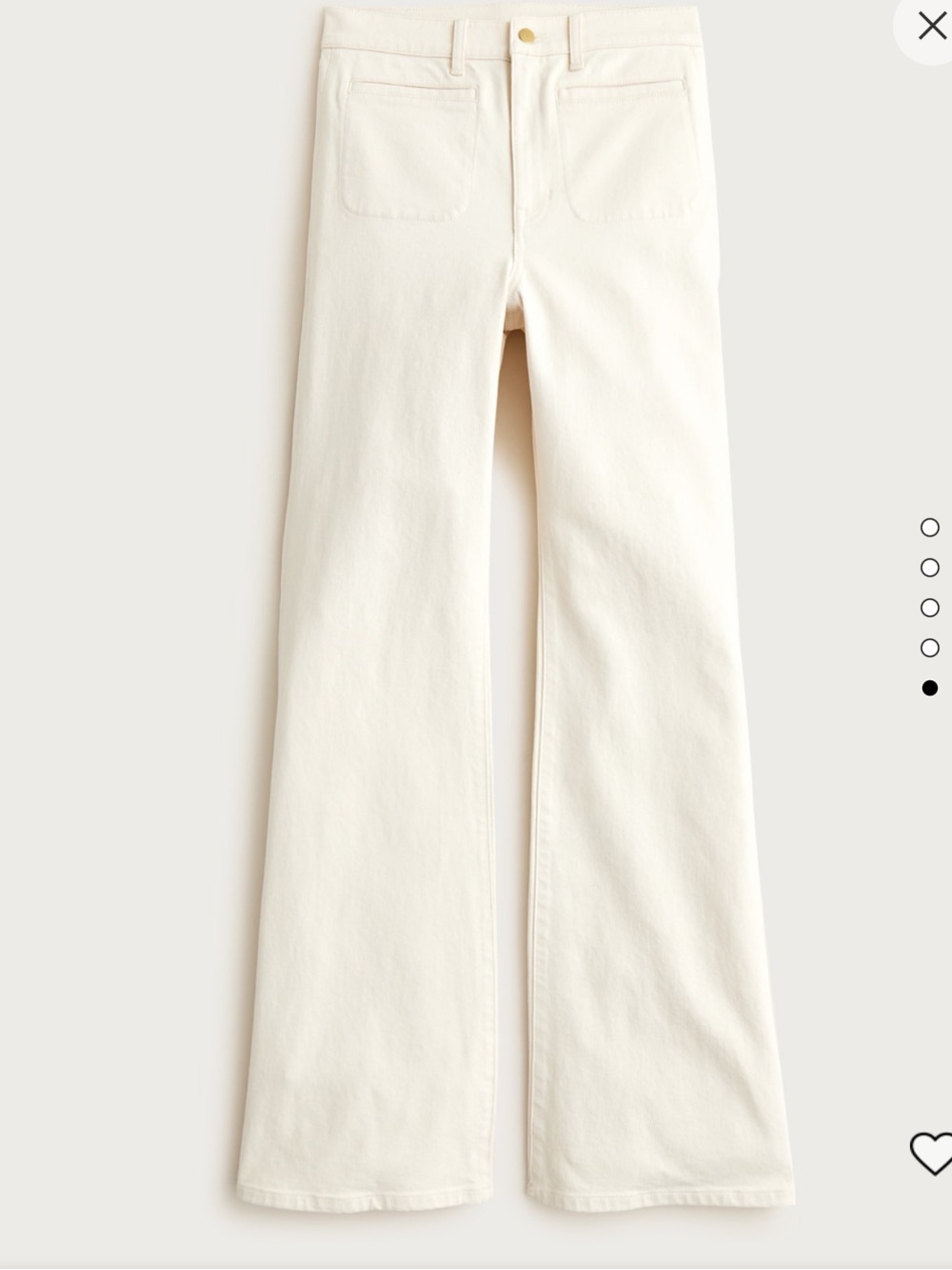 J. Crew Cream High-Rise Wide Leg Jeans NWT size 30 - Picture 3 of 8